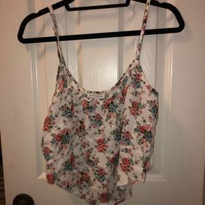 Floral tank top crop top